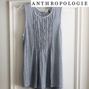 Anthropologie Black & White Striped Tank Top